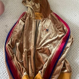 Aviator nation velvet zip up